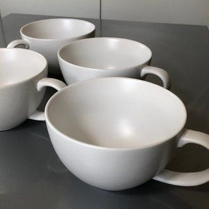 CB2 Crate & Barrel White Matte Cappuccino Cups